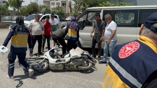 Bisiklet ile motosiklet çarpıştı: 1 yaralı