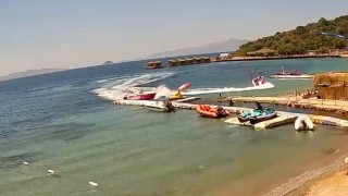 Bodrumda su sporu kazası kamerada... Deniz yatağı, sürat teknesine çarptı: 3 yaralı
