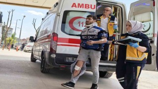 Bursada otomobille motosiklet çarpıştı: 1 yaralı
