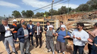 Çamlık Camiinin temeli dualarla atıldı