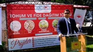 Çiftçilere domates fidesi dağıtımı yapıldı