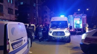 Çorumda apartman dairesinde yangın paniği