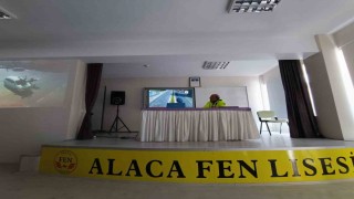 Çorumun Alaca ilçesinde lise öğrencilerine motosiklet güvenliği semineri