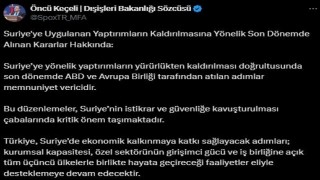 Dışişleri Sözcüsü Keçeliden Suriyeye yaptırımların kaldırılmasına ilişkin paylaşım