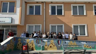 Düzcede okul duvarlarına renkli dokunuş