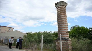 Edirnede sadece yıkık minaresi kalan Zincirlikuyu Camii için ihya çalışmaları başladı