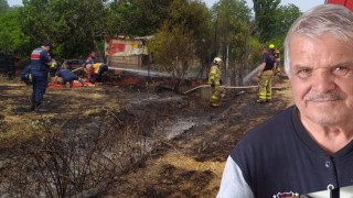 Edremitte ot yangını sonucu bir kişi hayatını kaybetti