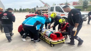 Endüstriyel kaza tatbikatı gerçeği aratmadı