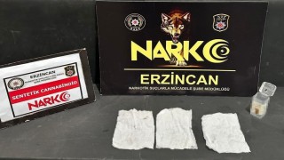Erzincanda bir miktar uyuşturucu ele geçirildi