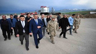 Erzurum Valisi Çiftçi, olay yerinde incelemelerde bulundu