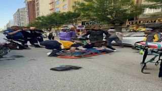 Eskişehirdeki trafik kazasında motosiklet sürücüsü yaralandı