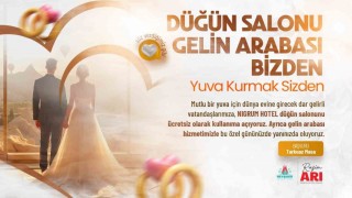 Evlenecek Gençlere Düğün Salonu ve Gelin Arabası Bizden projesi