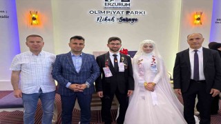 Evlenecek gençlerin desteklenmesi Projesi kapsamında 375nci çift mutluluğa evet dedi
