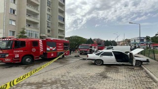Evli çift kavga etti: Kadın emniyette ifade verirken, kocası evi ve arabaları yaktı