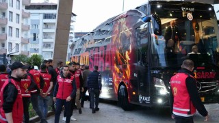 Galatasaray, Gaziantepte coşkuyla karşılandı