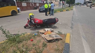 Gaziantepte otomobil ile çarpışan motosikletin sürücüsü yaralandı