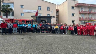 Giresunda hastanede gerçeği aratmayan tatbikat
