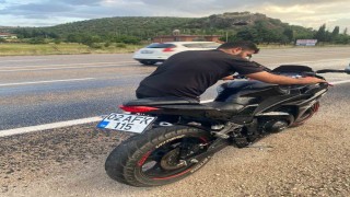 Gölbaşında motosiklet devrildi: 1 yaralı