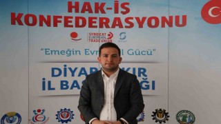 HAK-İŞ Konfederasyonu Diyarbakır İl Başkanı Aküzüm, 1 Mayısı kutladı