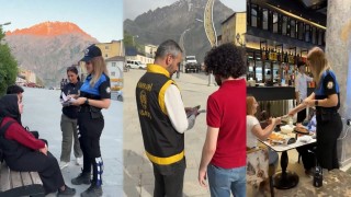 Hakkari polisi ‘SİBERAY ve ‘UYUMA broşürleri dağıttı