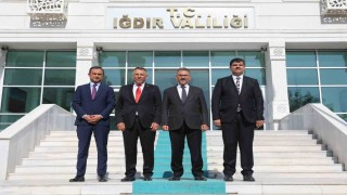 Iğdır Üniversitesi Rektörü Ekrem Gürelden Iğdır Valisi Ercan Turana ziyaret