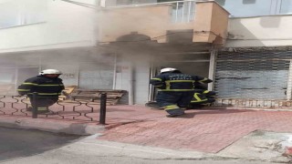 İmalathanede çıkan yangında 25 kilo kahve ve kavurma makinesi zarar gördü
