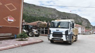 İnönüde Metruk binalar için yıkım çalışması sürüyor