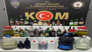 Ispartada 125 litre sahte içki ele geçirildi