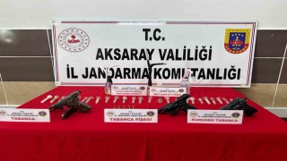 Jandarmanın operasyonunda uyuşturucu ve tabancalar ele geçirildi
