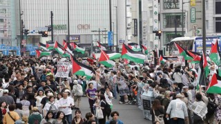 Japonyada Nakba Günü gösterisinde İsrail protestosu