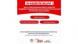 Kadirli'de Planlı Su Kesintisi: 3 Mahallede 2 Saatlik Su Kesintisi Yaşanacak
