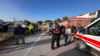 Kahramanmaraşta işçi servisi ile otomobil çarpıştı: 12 yaralı