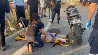 Kamyonetin çarpıp kaçtığı motosikletli yaralandı