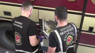 Kapıkule Sınır Kapısında bir otobüste 87 kilo 752 gram uyuşturucu ele geçirildi