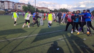 Karabükte amatör maçta sinirler gerildi