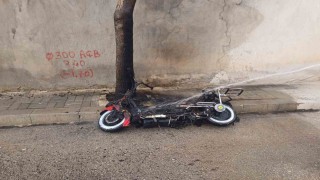 Karamanda elektrikli bisiklet yangını