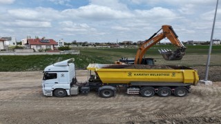 Karatayın yeni ulaşım aksında altyapı çalışmaları başladı