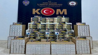 Karsta 130 bin boş makaron ele geçirildi