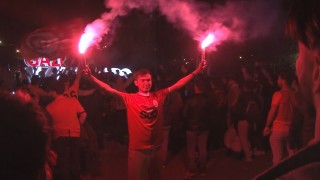 Karsta Galatasaraylılar sokaklara akın etti