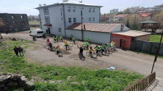 Karsta pedallar sağlıklı yaşam için çevrildi
