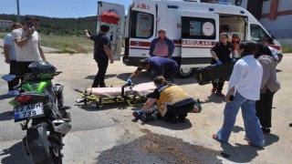 Keşanda otomobil ile çarpışan motosikletin sürücüsü yaralandı