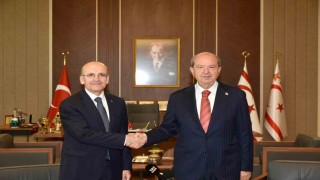 KKTC Cumhurbaşkanı Tatar, Bakan Şimşeki kabul etti