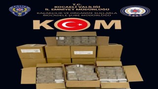 Kocaelide 150 bin adet doldurulmuş makaron ele geçirildi