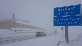 Kop Dağında mayıs ayında kar yağışı