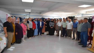 Kursiyerlerin el emeği göz nuru ürünleri sergilendi