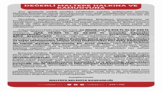 Maltepe Belediyesi: Ekonomik krizden işçilerimizin en az etkilenmesi için çabalıyoruz