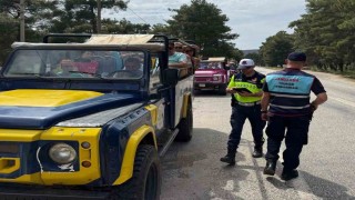 Marmariste Jeep Safari araçlarına Jandarma denetimi