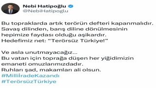 Milletvekili Hatipoğlu: Bu topraklarda artık terörün defteri kapanmalıdır