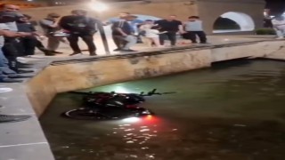 Motosikletiyle birlikte Balıklıgöle düştü