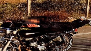 Motosikletli şov pahalıya patladı: Ehliyeti iptal edildi, 19 bin TL ceza kesildi